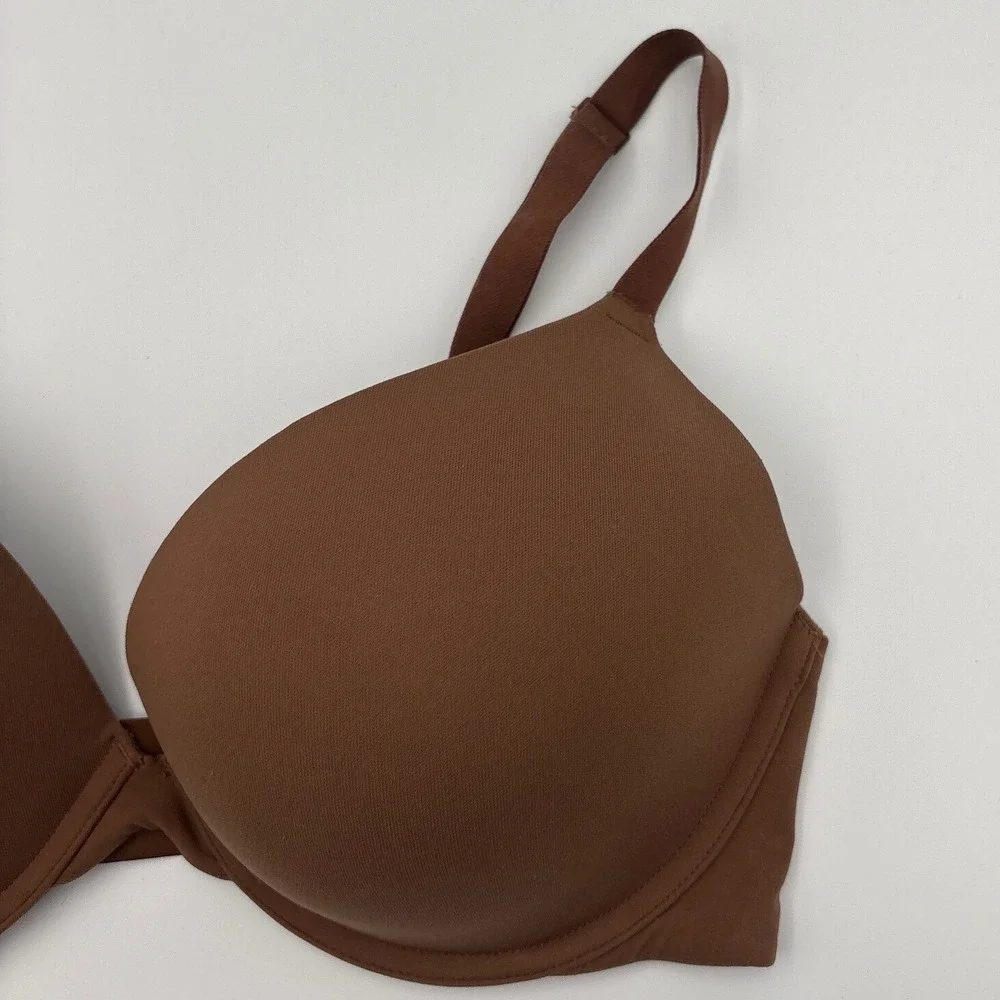 Skims T-Shirt Bra Chocolate Brown Underwire Molded Cup 36DD RN 158973 - Picture 2 of 7